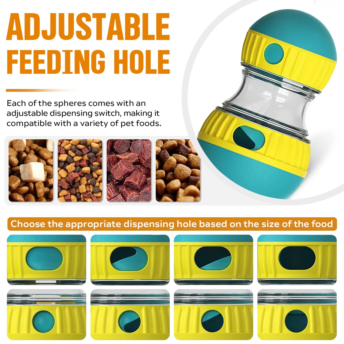 Interactive Treat Dispensing Ball Toy for Dogs and Cats