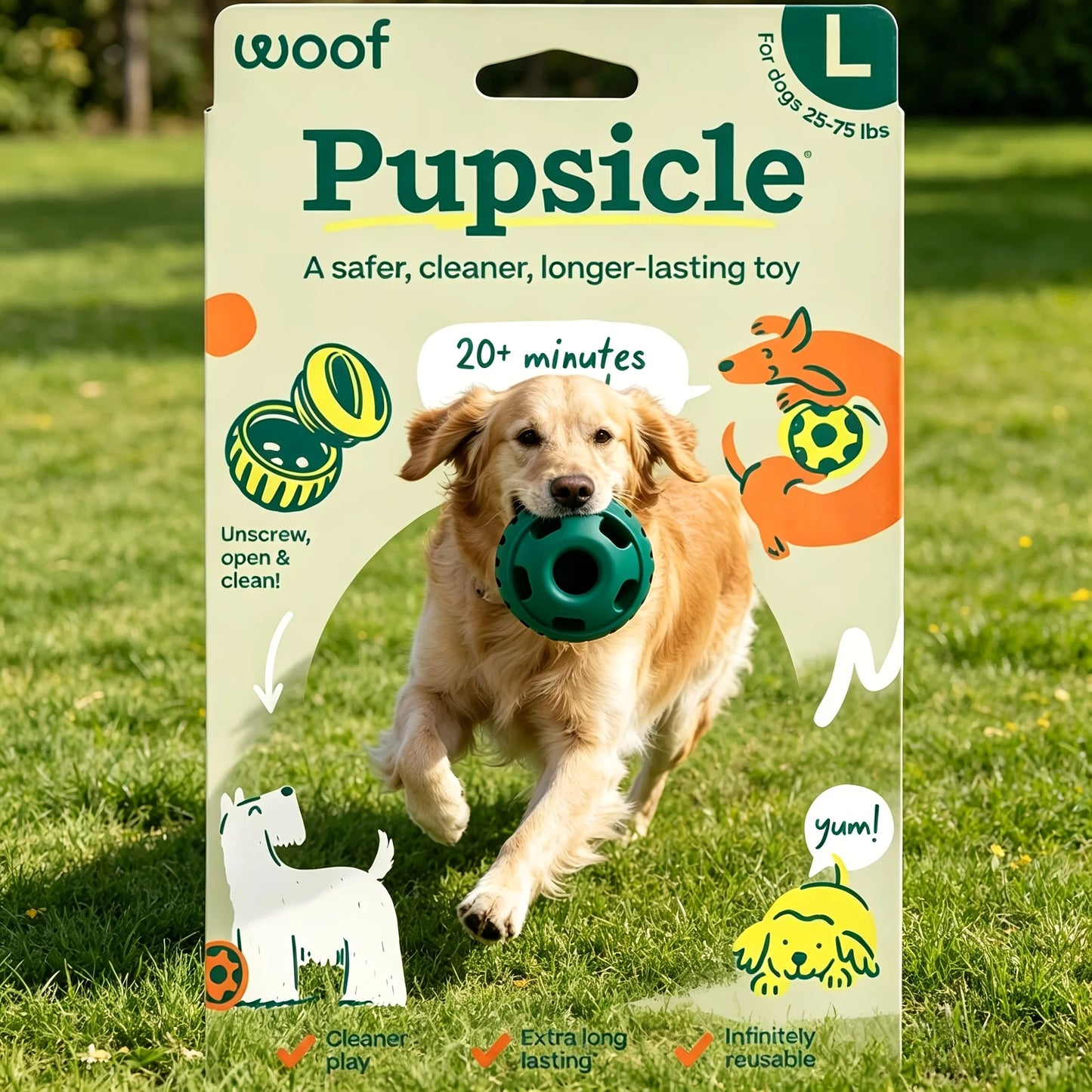 Pupsicle Interactive Dog Chew Toys 2 Pack