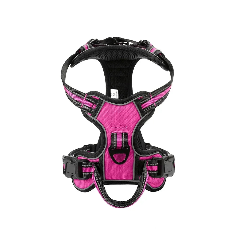 Adjustable Reflective Nylon Dog Harness Vest Soft Breathable No Pull