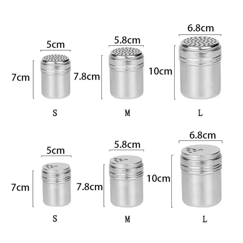 Stainless Steel Seasoning Jar With Rotating Lid Spice Shaker