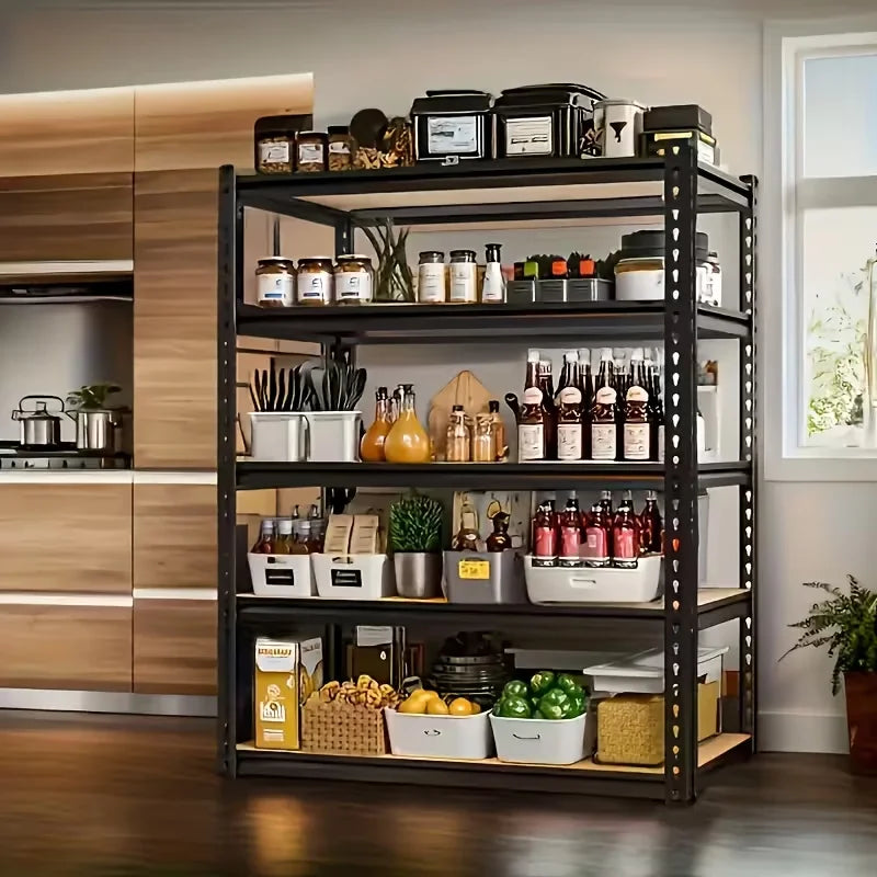 60/72 Inch Heavy-duty Metal Storage Rack, With A Load-bearing Capacity Of 2000 Pounds Per Layer, Adjustable Height