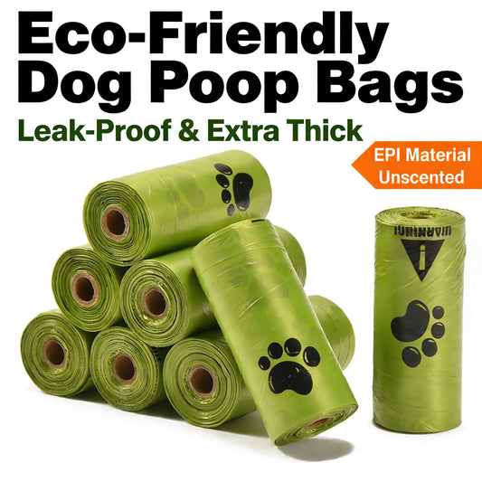 Eco-Friendly Dog Poop Bags Leak-Proof Extra Thick Unscented