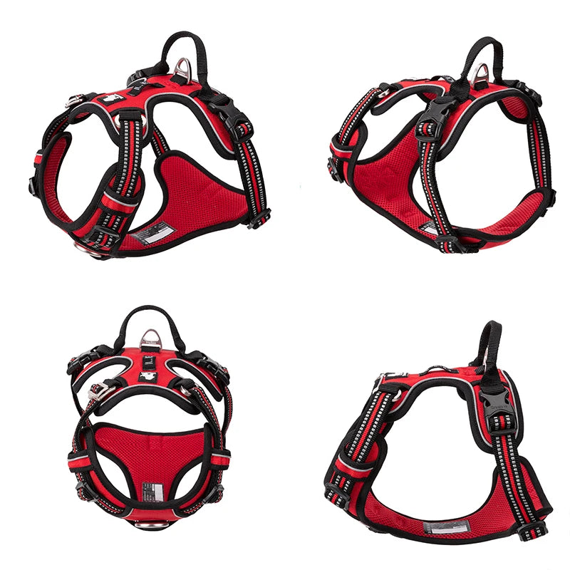 TRUELOVE Reflective Nylon Dog Harness No Pull Adjustable