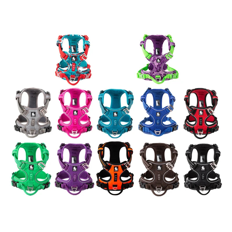 TRUELOVE Reflective Nylon Dog Harness No Pull Adjustable
