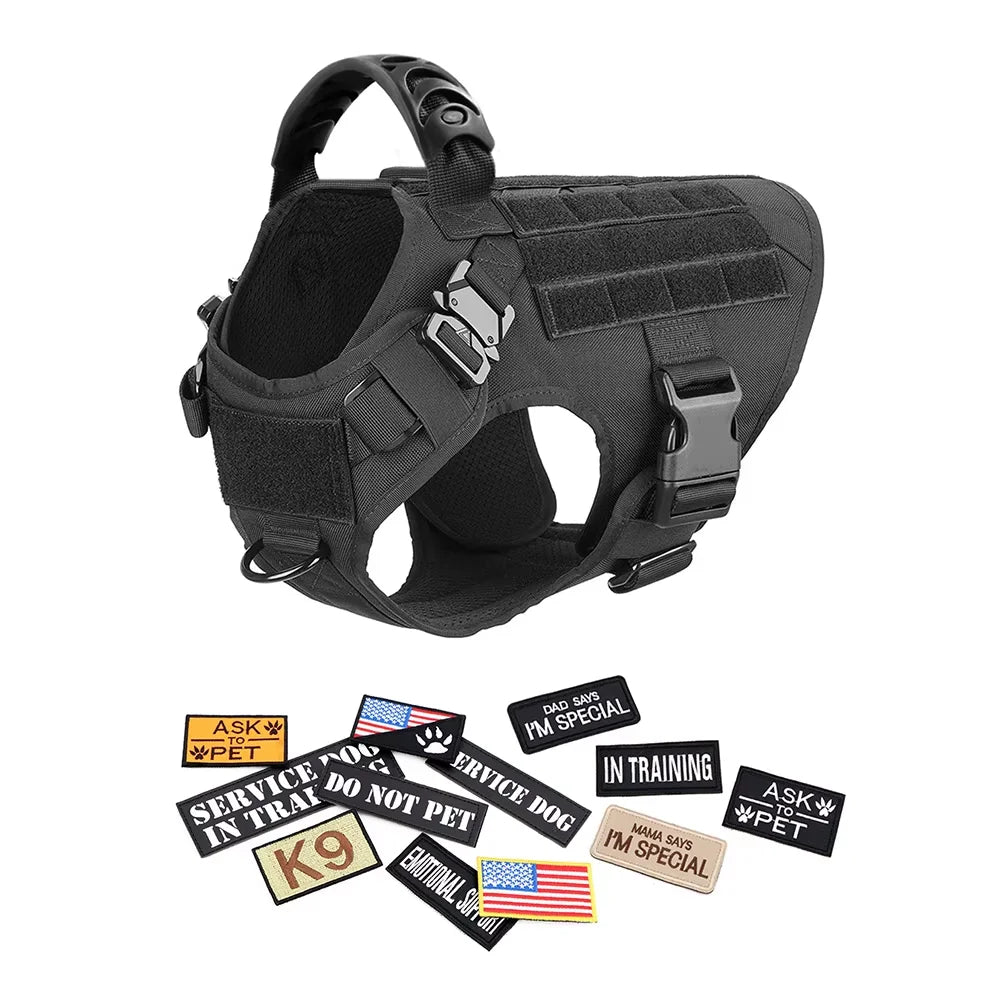 Military Style Large Dog Harness Vest For Malinois Training