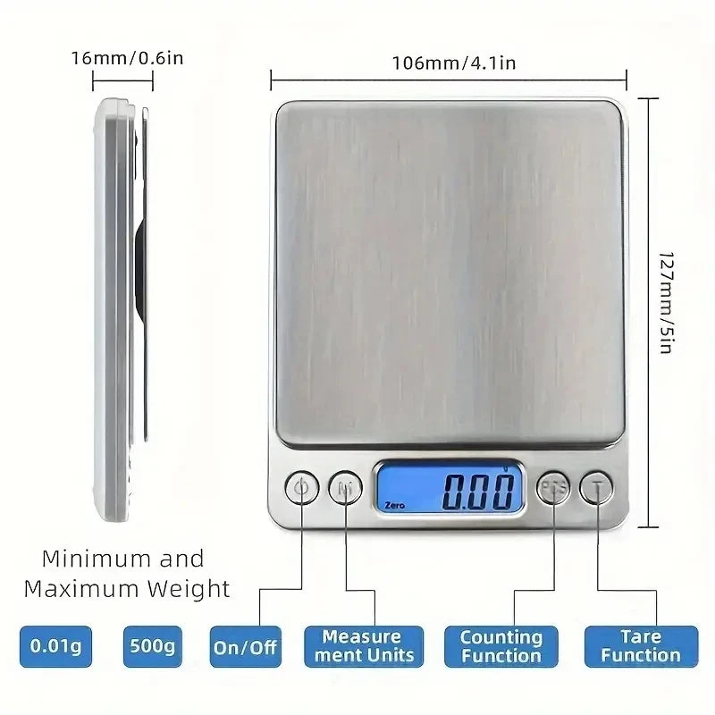 Portable Mini Pocket Digital Scale 3000g 0.1g Precision LCD