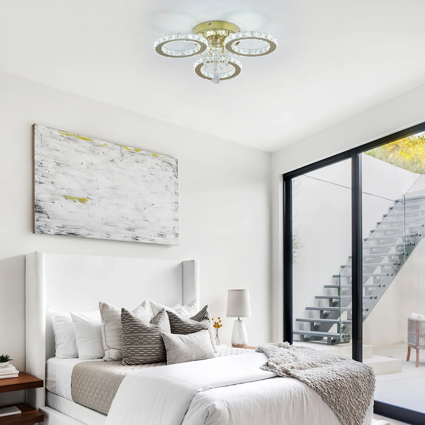 VETRULUS Crystal LED Ceiling Chandelier for Living Room