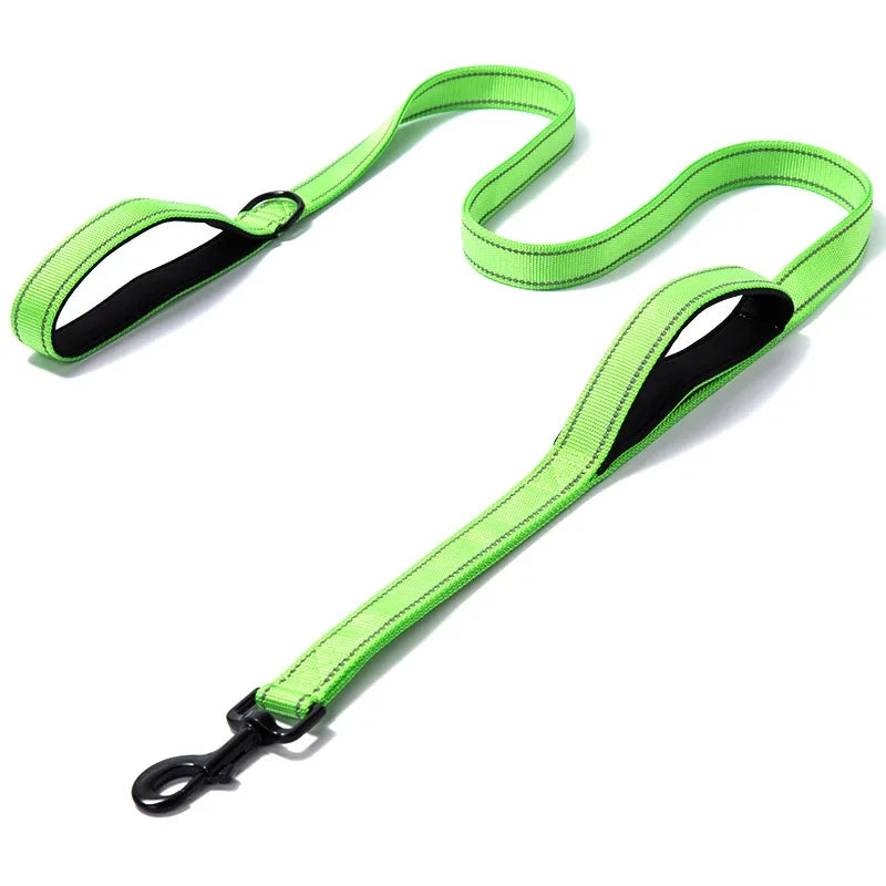 Dog Leash Outdoor Training Dual Handle Heavy Duty Lead