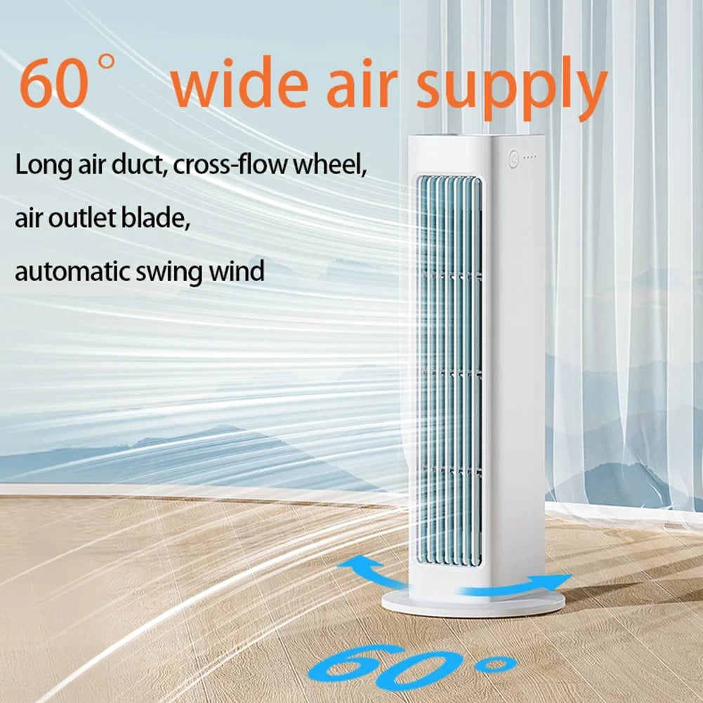 Bladeless 3000mAh Tower Fan Wall Mounted 3-Mode Quiet