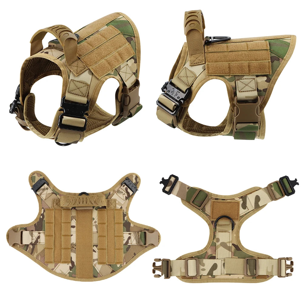Tactical Dog Harness Leash Set For Large Dogs Training