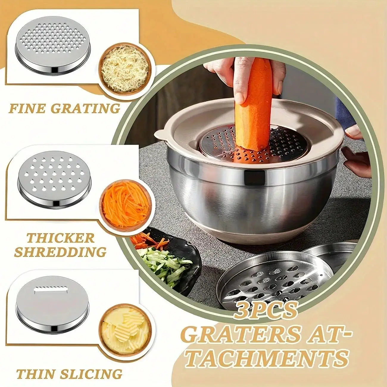 Stainless Steel Mixing Bowls Set With Lids 26 Pieces