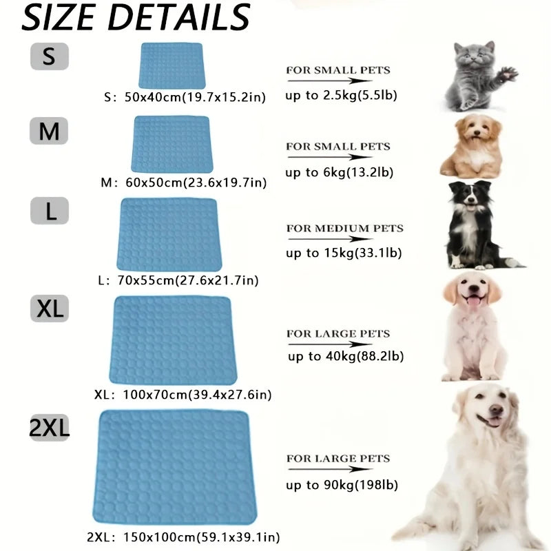 BeiYu Pet Dog Cooling Mat Self Cooling Bed For Pets