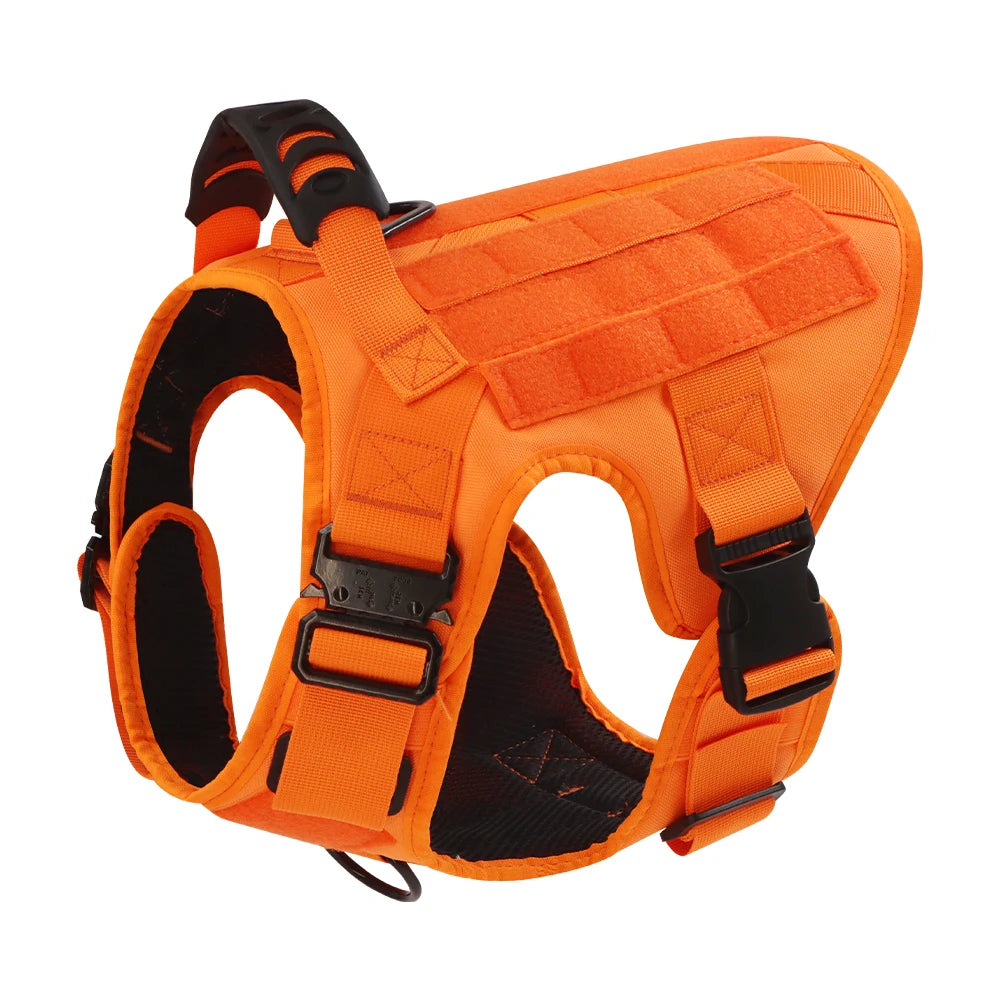 Military Camouflage Dog Harness Adjustable Tactical Training Vest Leash