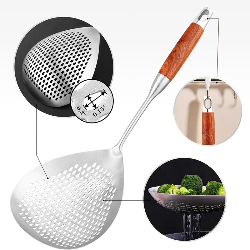 Stainless Steel Spider Strainer Skimmer Ladle For Cooking And Frying
