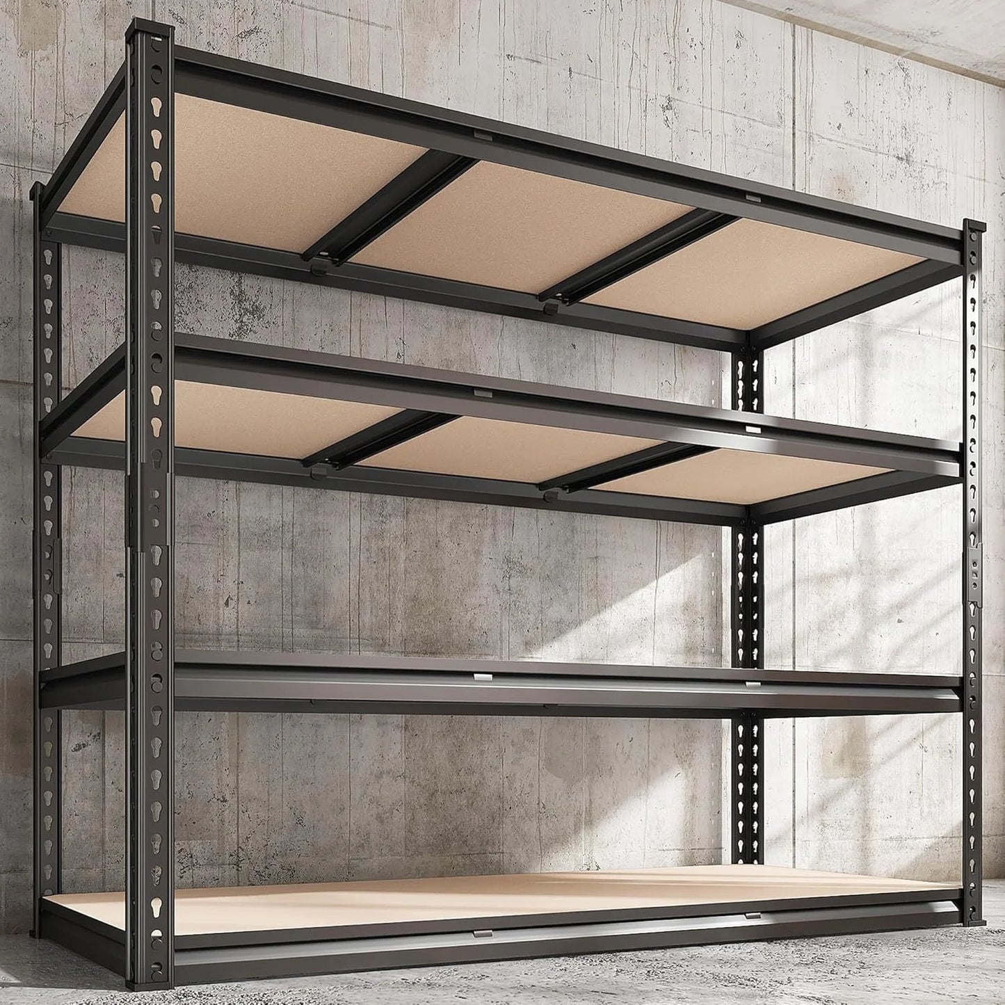 48.2" W Garage Shelving Heavy Duty Metal Shelving 3000LBS Storage Shelves Adjustable Metal Shelf Industrial Pantry Shelves For B