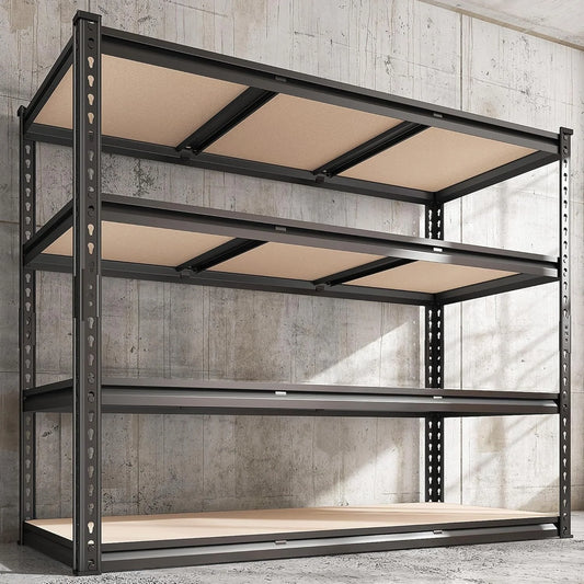 48.2" W Garage Shelving Heavy Duty Metal Shelving 3000LBS Storage Shelves Adjustable Metal Shelf Industrial Pantry Shelves For B