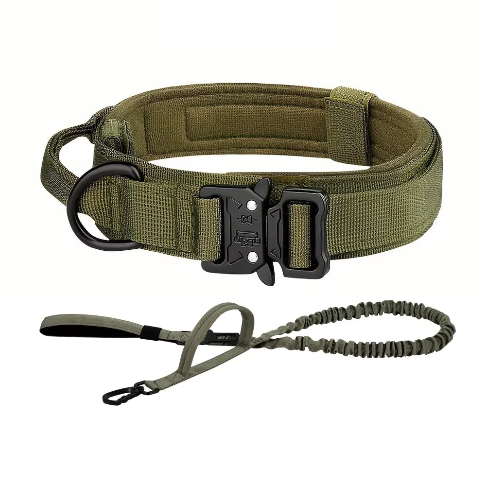 Adjustable Tactical Dog Training Collar And Leash Set