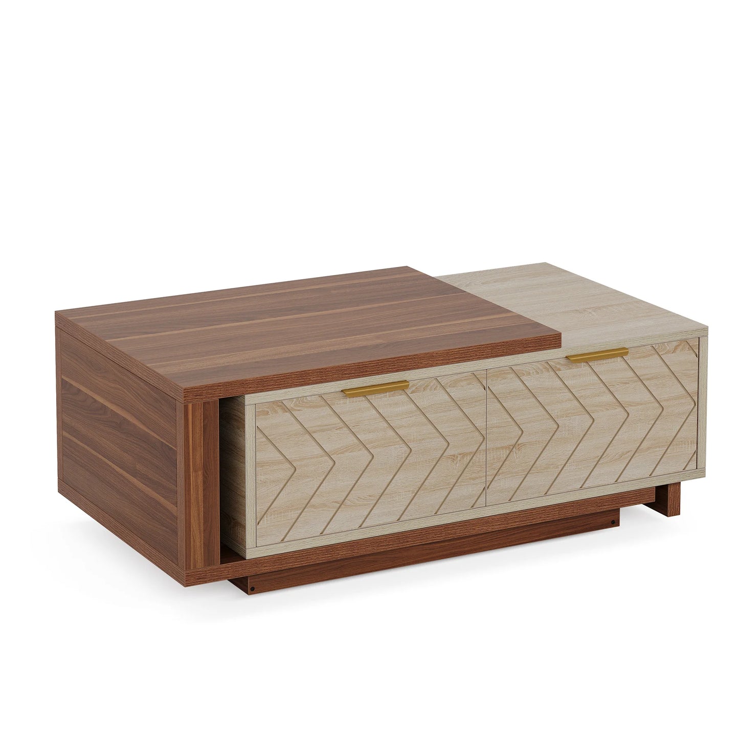 Tribesigns Extendable Coffee Table With Two Drawers