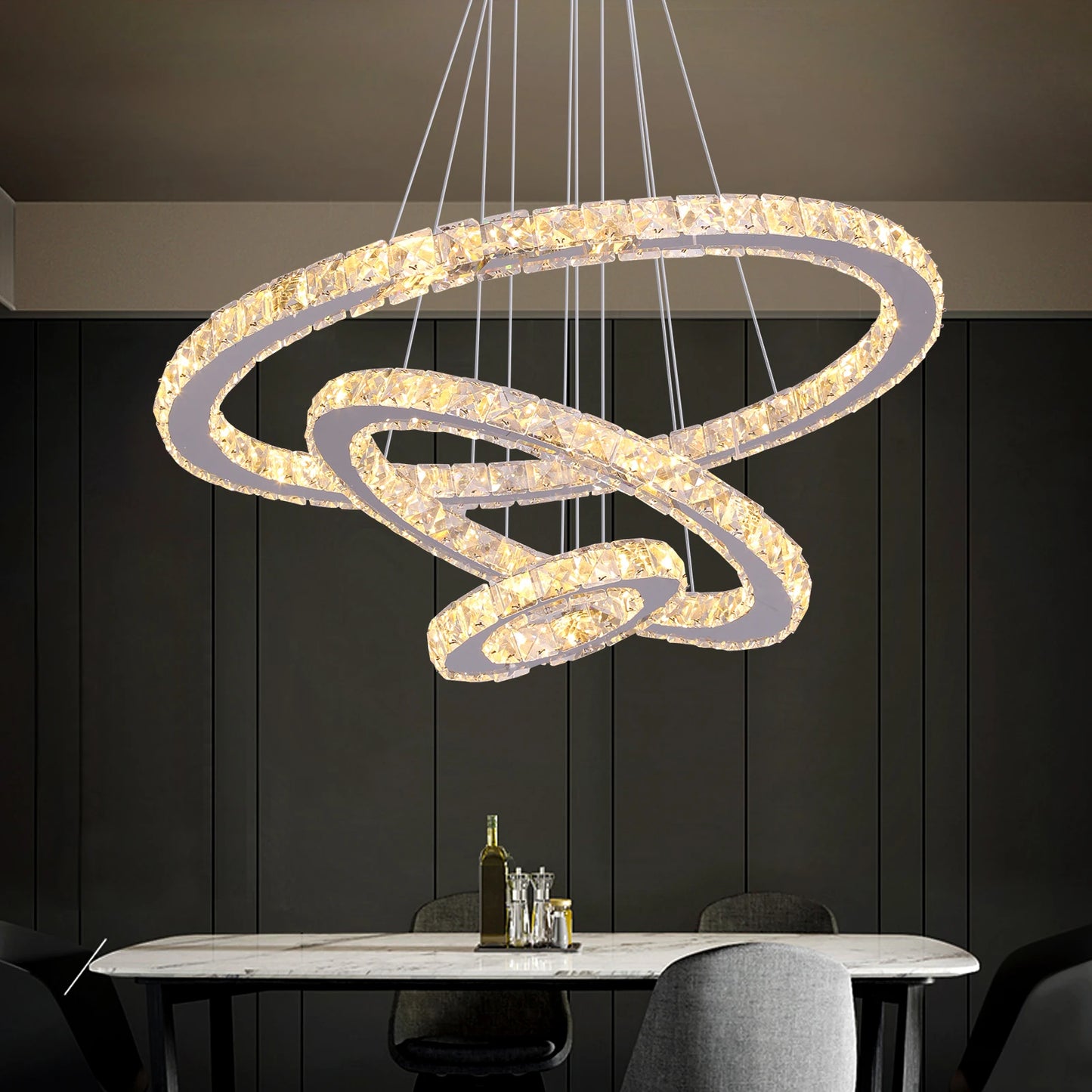 VETRULUS Modern Crystal LED Pendant Light