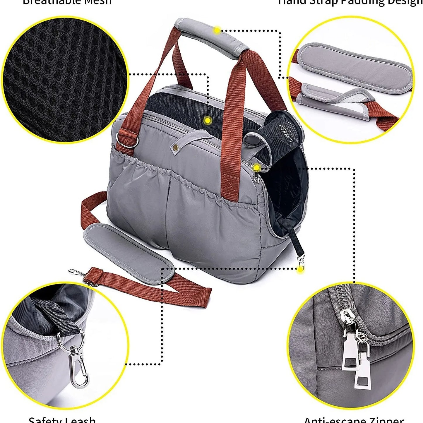 Portable Soft Sided Pet Carrier For Small Dogs And Cats
