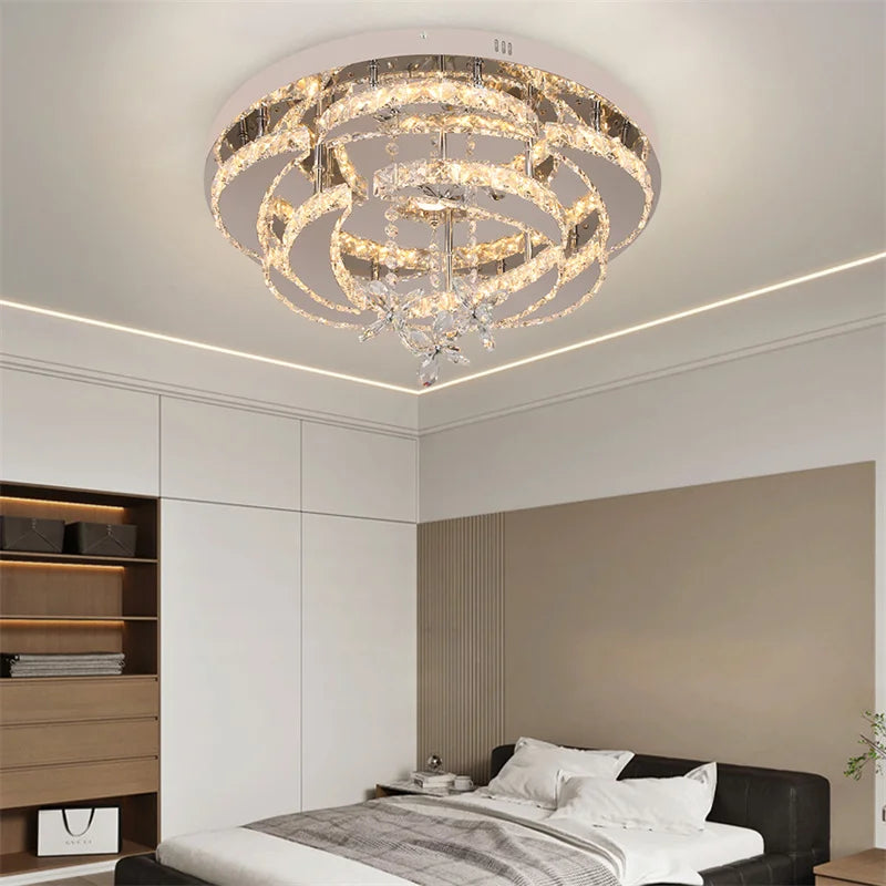 GreeLustr Crystal LED Ceiling Pendant Chandelier Living Room