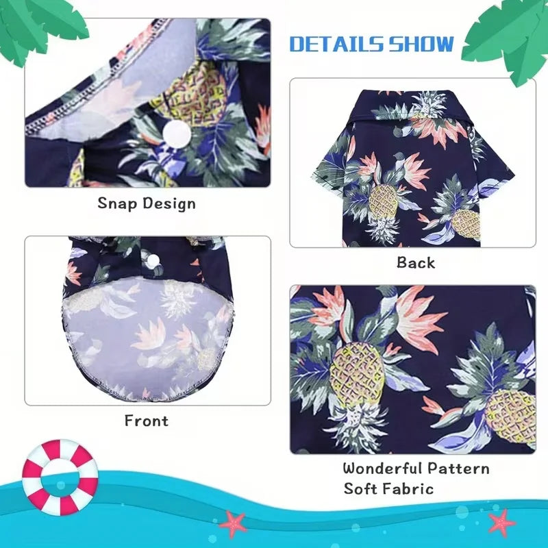 Hawaiian Style Dog Shirt For Dogs And Cats Clothing