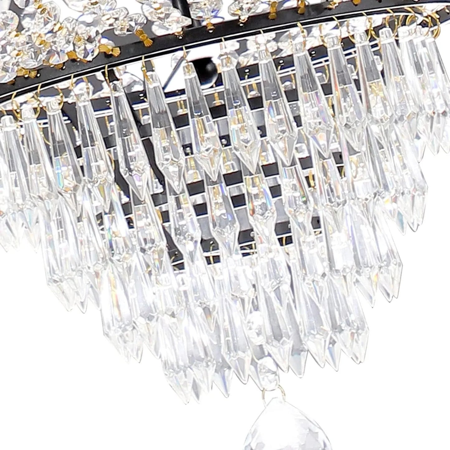 9 Light French Empire Crystal Chandelier Pendant Lamp
