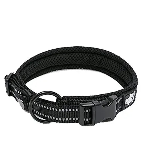 TrueLove Nylon Adjustable Dog Collar Padded Reflective Heavy Duty Training