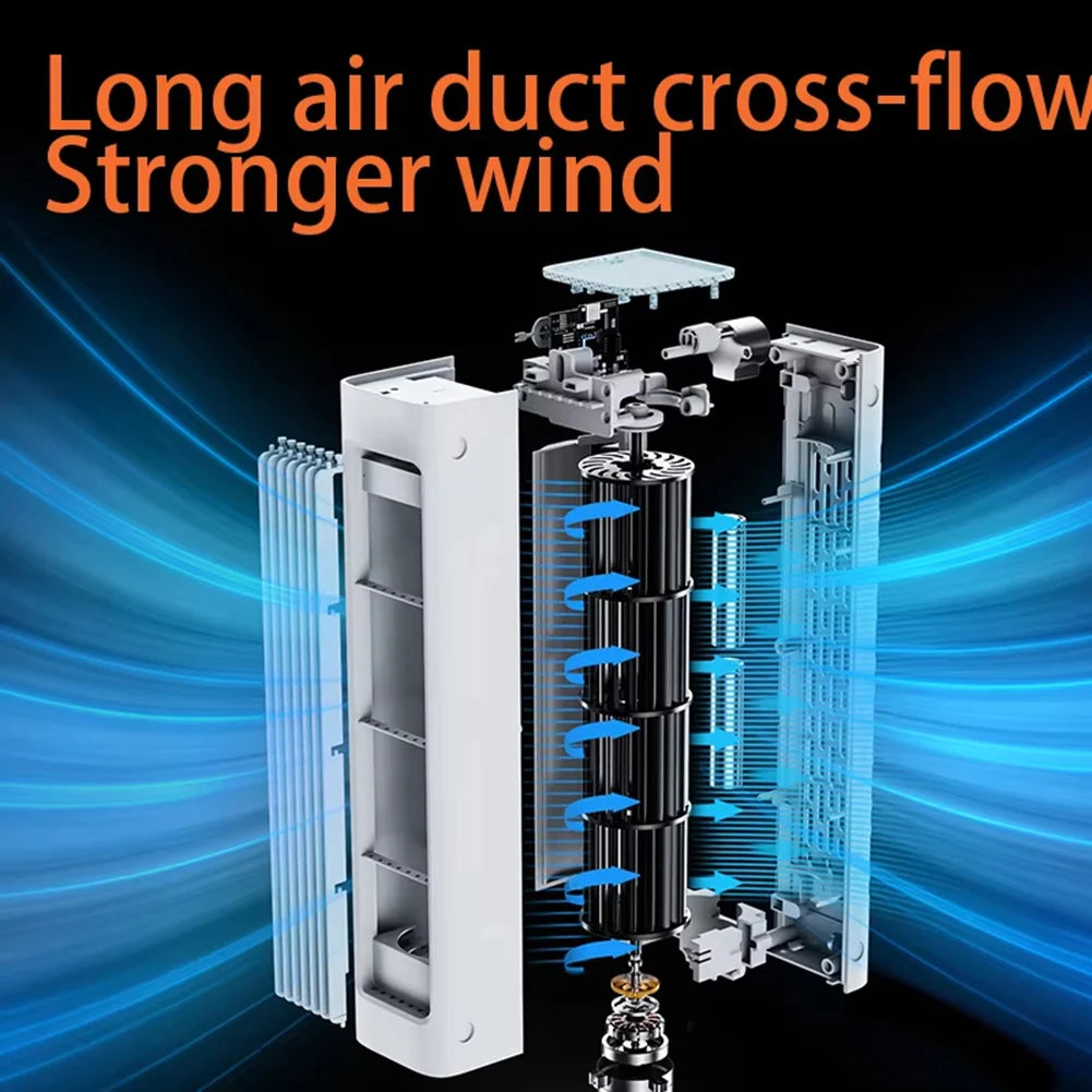 Bladeless 3000mAh Tower Fan Wall Mounted 3-Mode Quiet