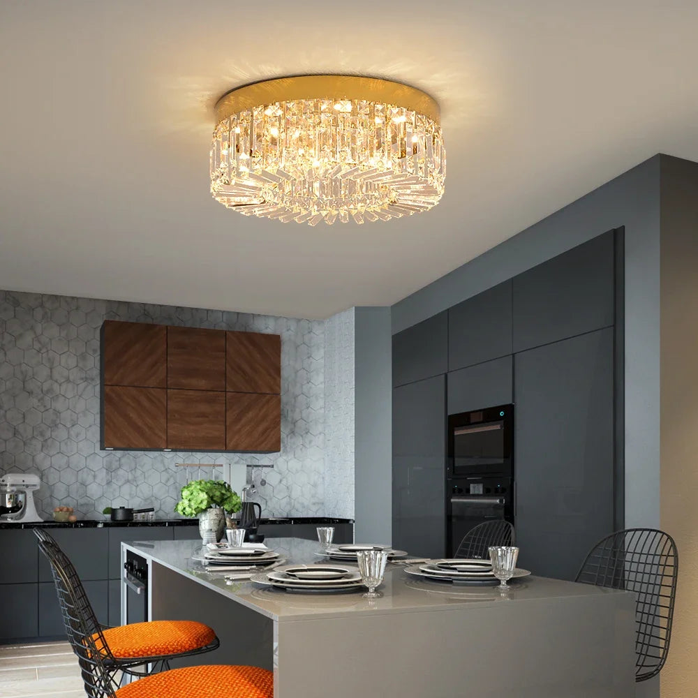 VETRULUS Crystal Ceiling Lamp Modern Chandelier