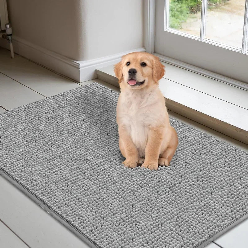 Dog Doormat Muddy Paws Absorbent Non Slip Washable Mat Microfiber