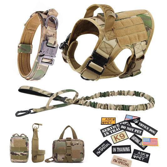 Military Style Large Dog Harness Vest For Malinois Training