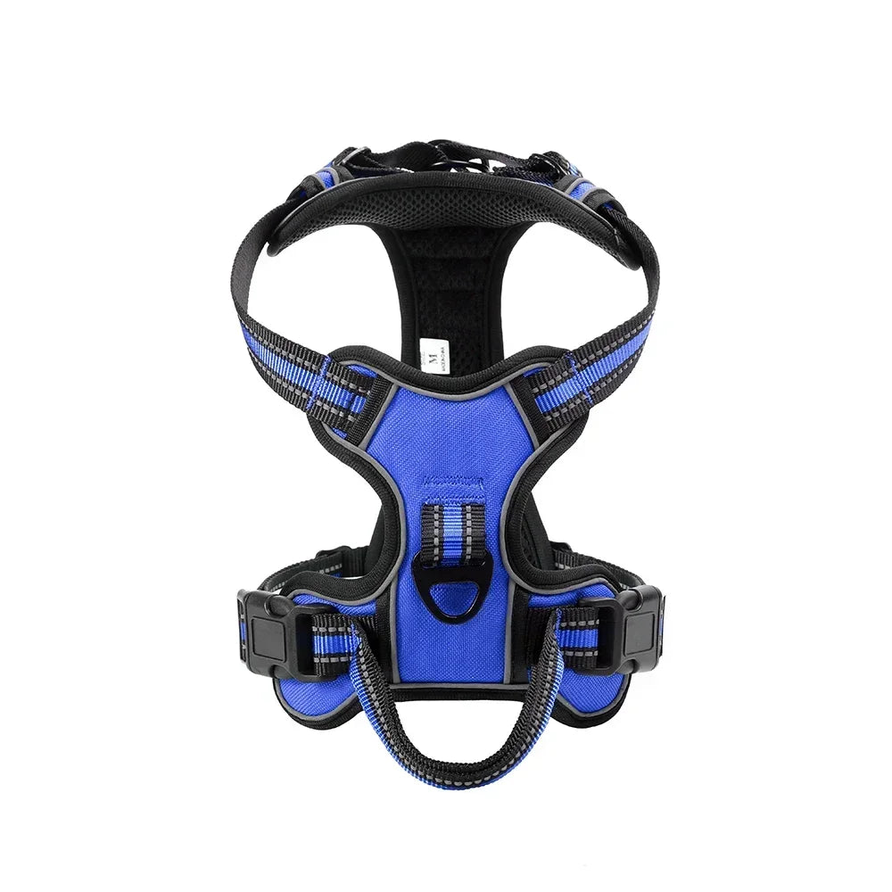 Adjustable Reflective Nylon Dog Harness Vest Soft Breathable No Pull