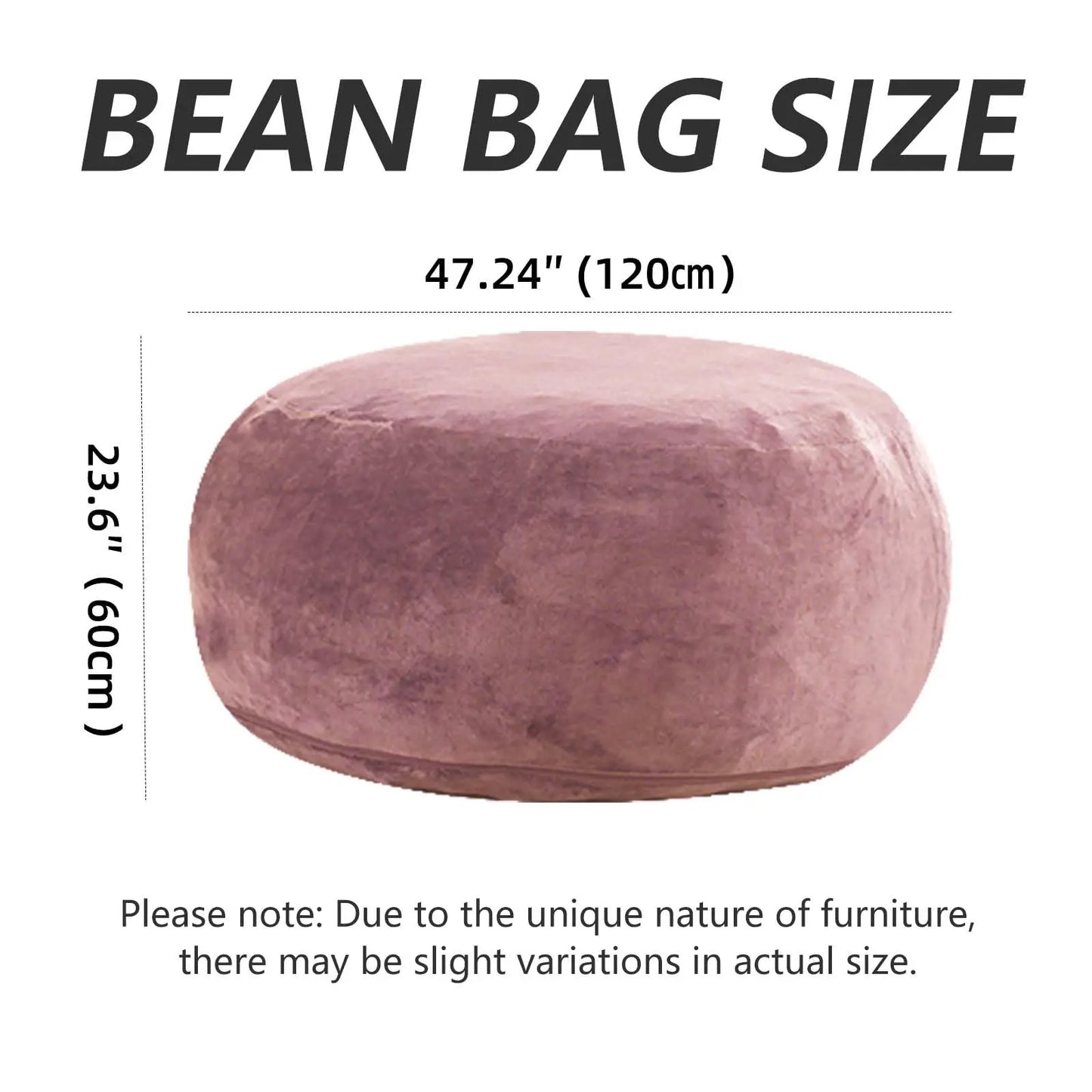 Memory Foam Bean Bag Chair With Washable Flannel Cover