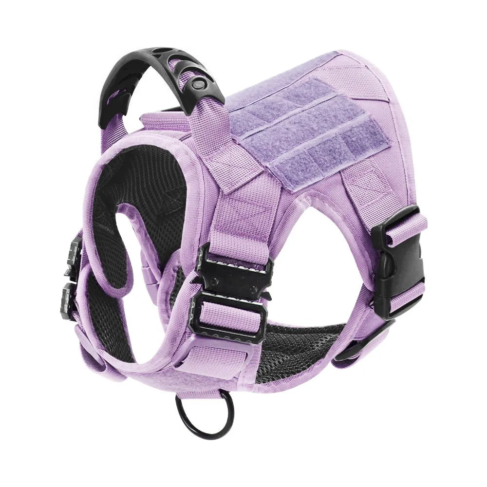 Military Camouflage Dog Harness Adjustable Tactical Training Vest Leash