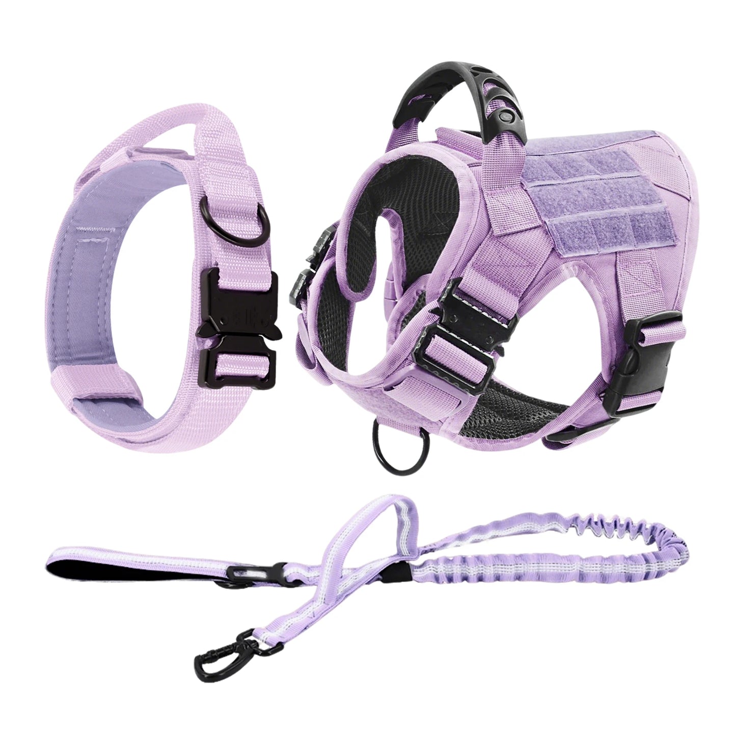 Military Camouflage Dog Harness Adjustable Tactical Training Vest Leash
