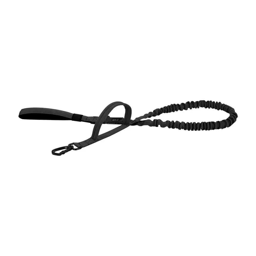 Military Style Dog Leash With Adjustable Length And Quick Release Elastic Rope