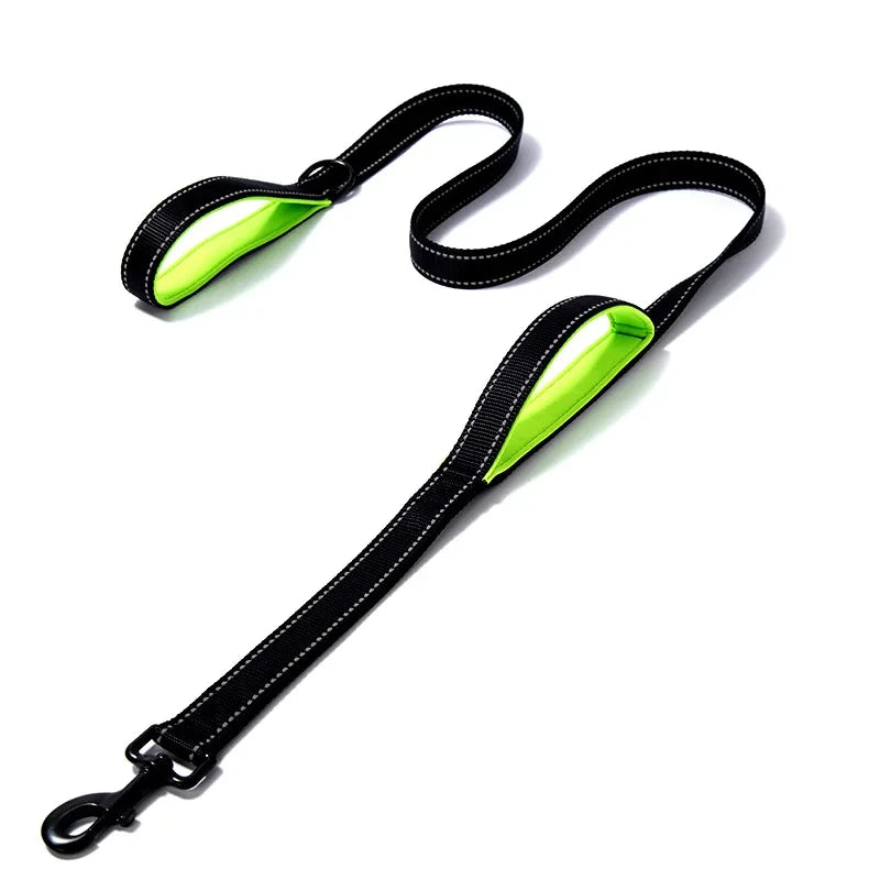 Dog Leash Outdoor Training Dual Handle Heavy Duty Lead