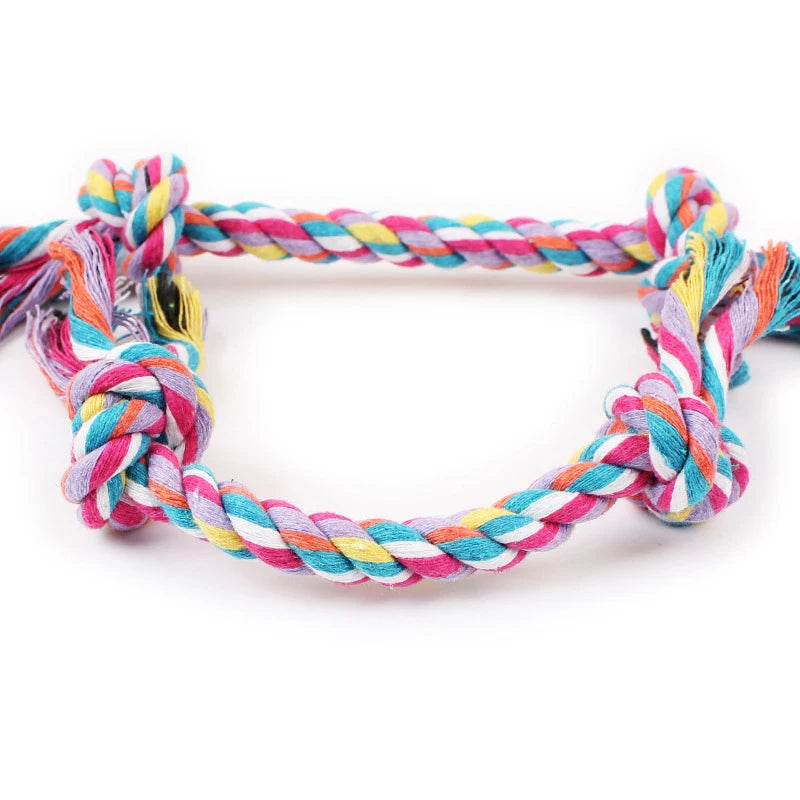 Dog Rope Chew Toy Double Knot Cotton Durable