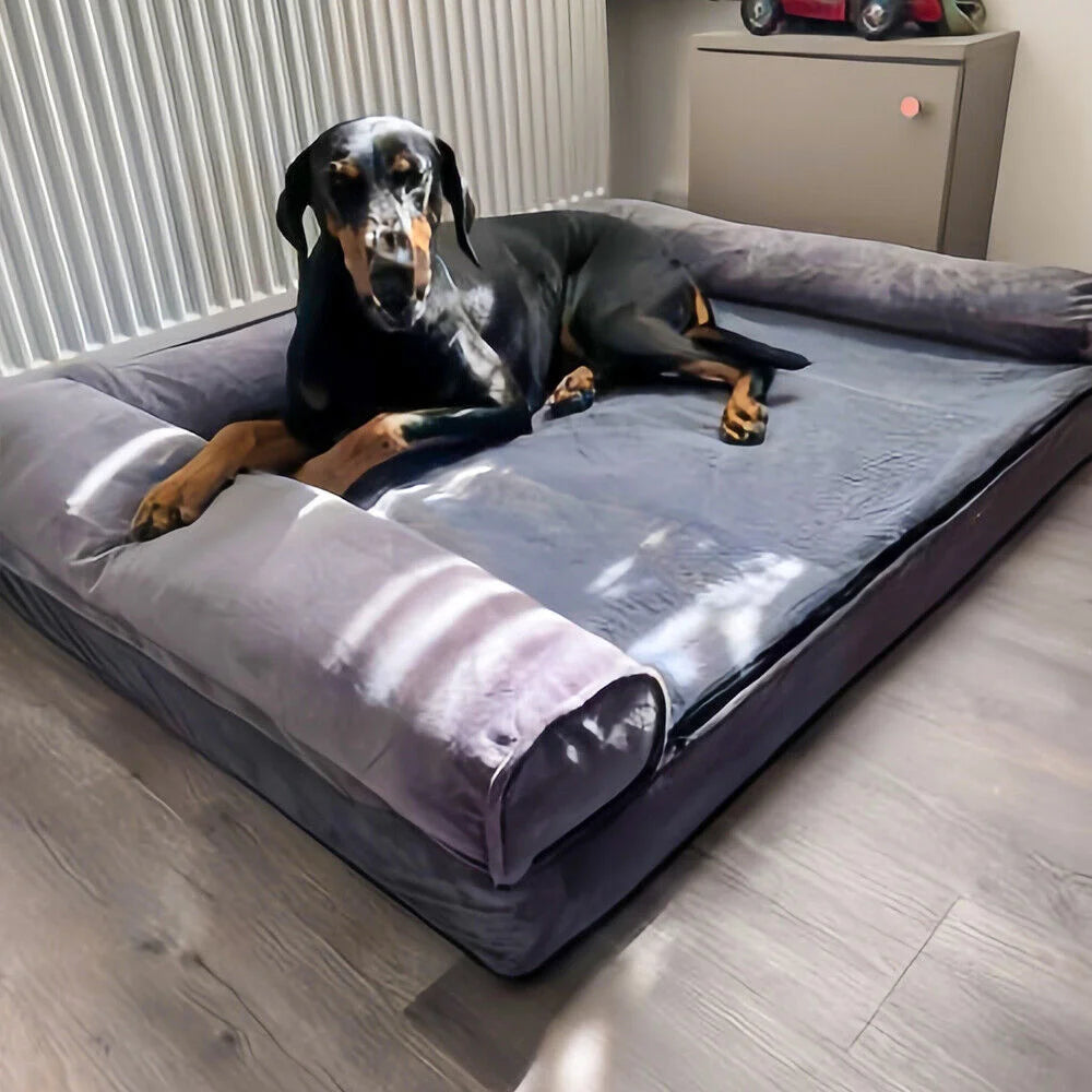 BORWART Calming Orthopedic Memory Foam Dog Bed with Waterproof Cover
