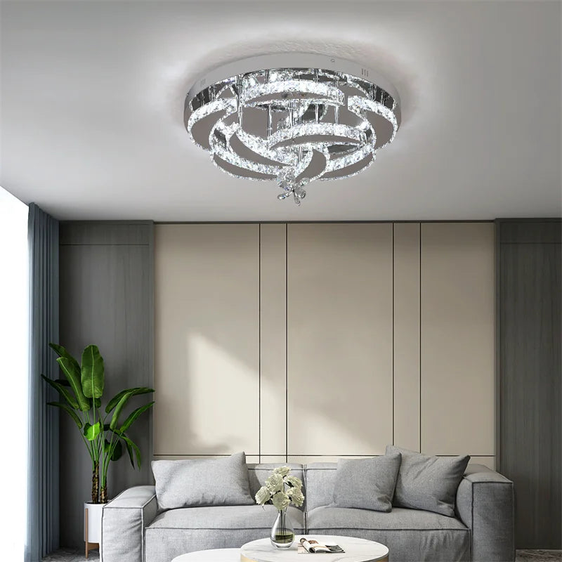 GreeLustr Crystal LED Ceiling Pendant Chandelier Living Room