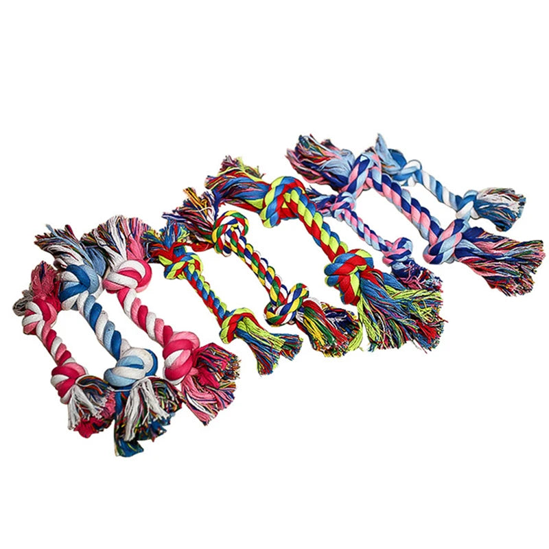 Dog Rope Chew Toy Double Knot Cotton Durable