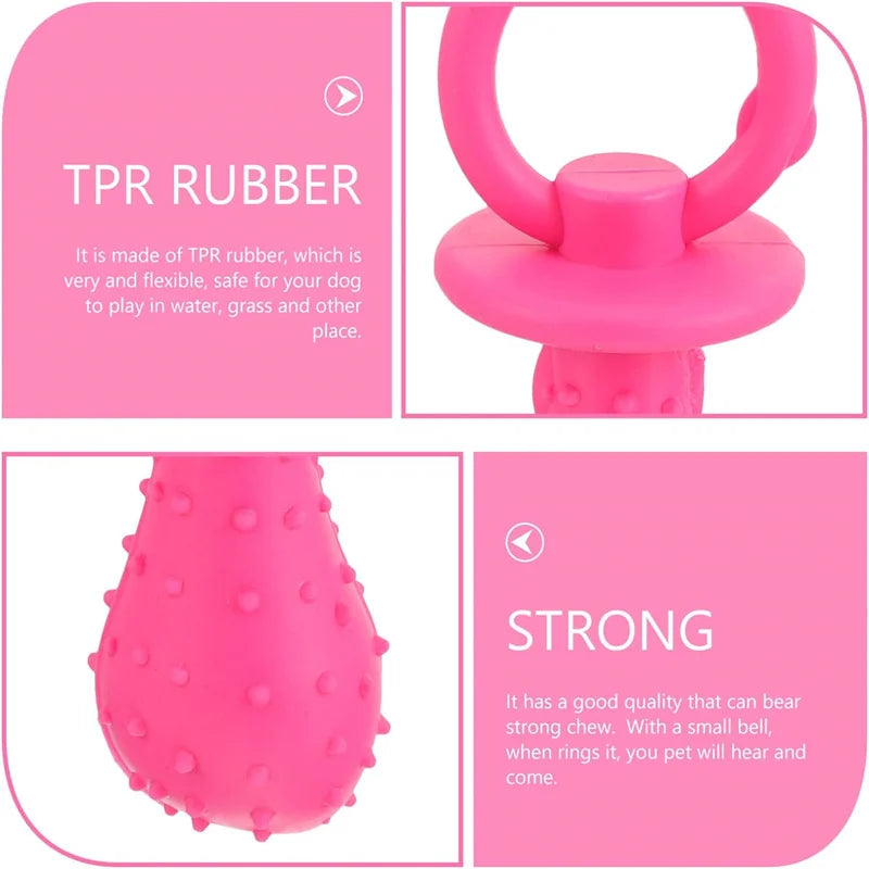 Rubber Soother Dog Chew Toy Interactive Pacifier