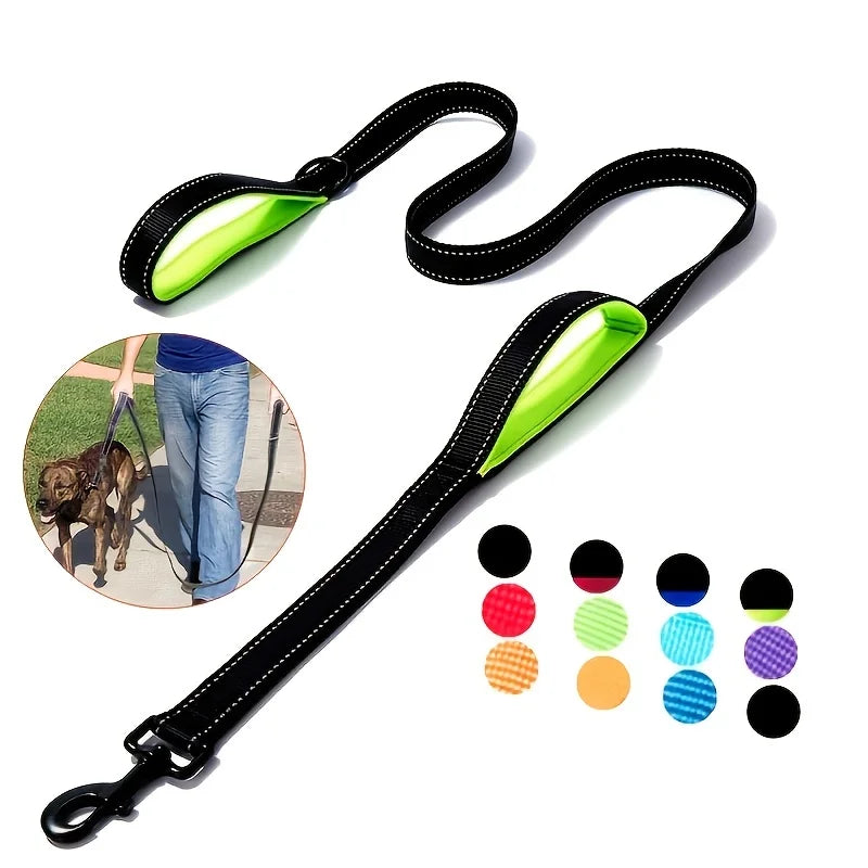Dog Leash Outdoor Training Dual Handle Heavy Duty Lead