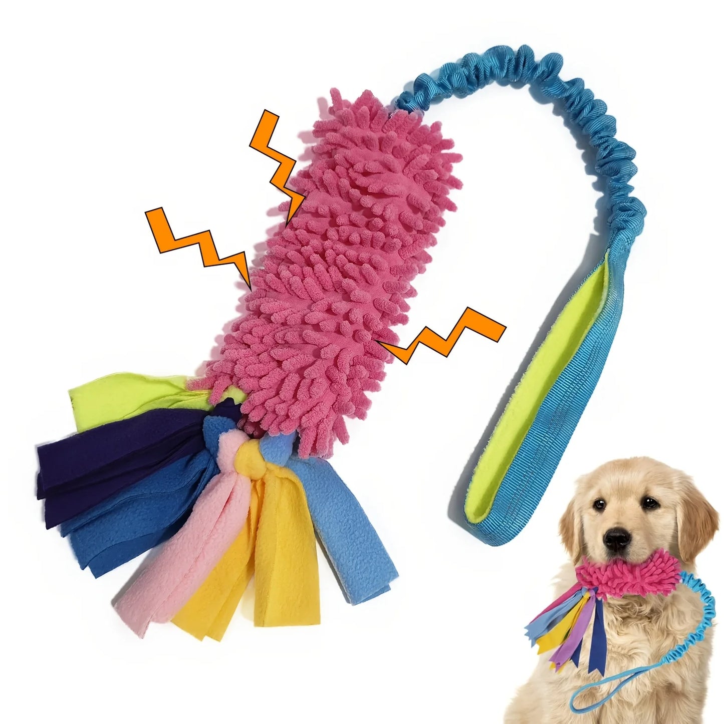 Durable Dog Chew Toy Rope With Sturdy Handle Teeth Cleaning
