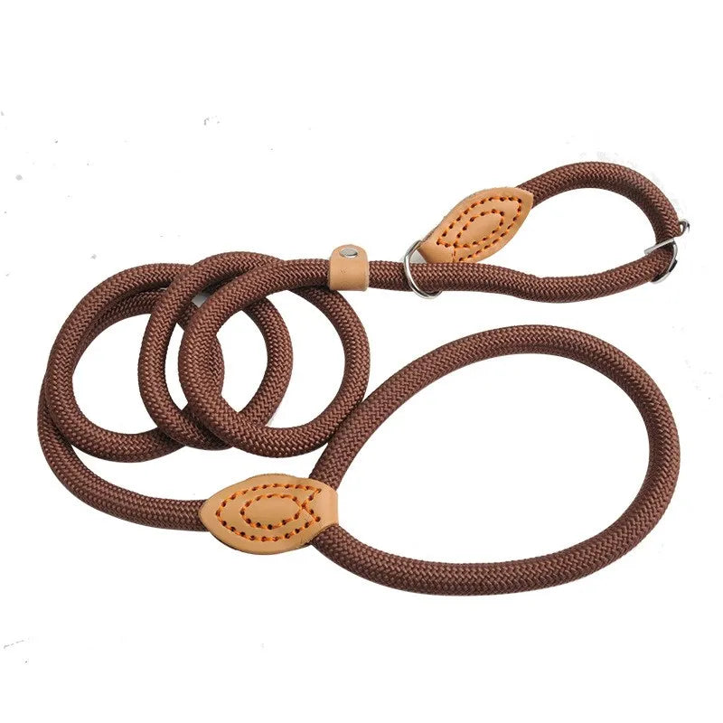 Dog Leash Slip Rope Lead Heavy Duty Braided Adjustable Loop