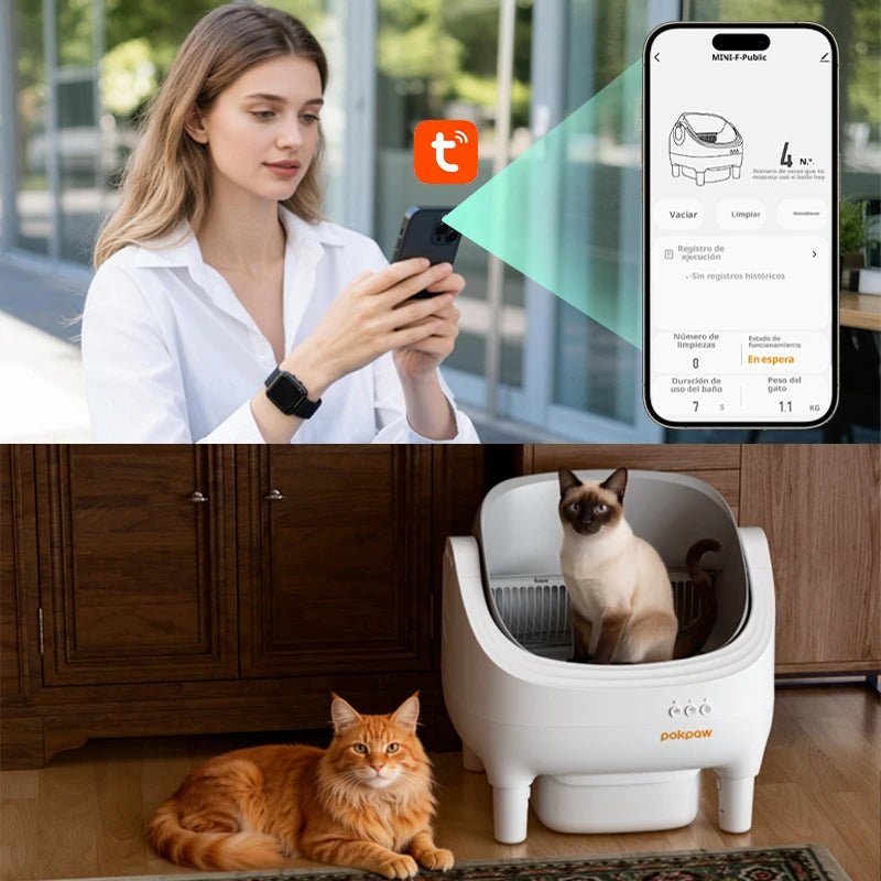 Pokpaw Automatic Self Cleaning Litter Box For Cats
