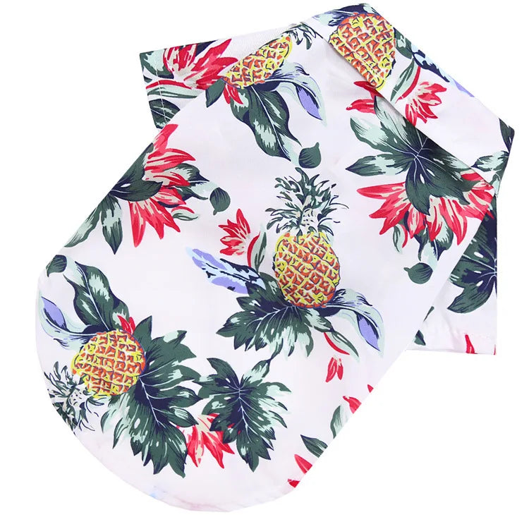 Hawaiian Style Dog Shirt For Dogs And Cats Clothing