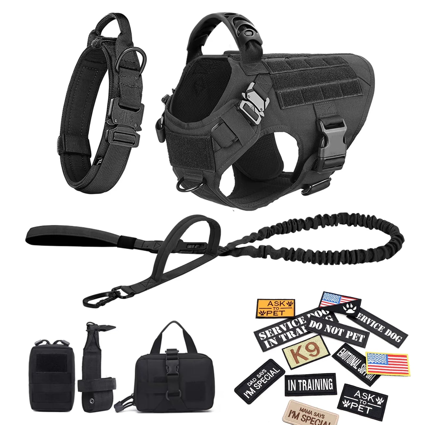 Military Style Large Dog Harness Vest For Malinois Training