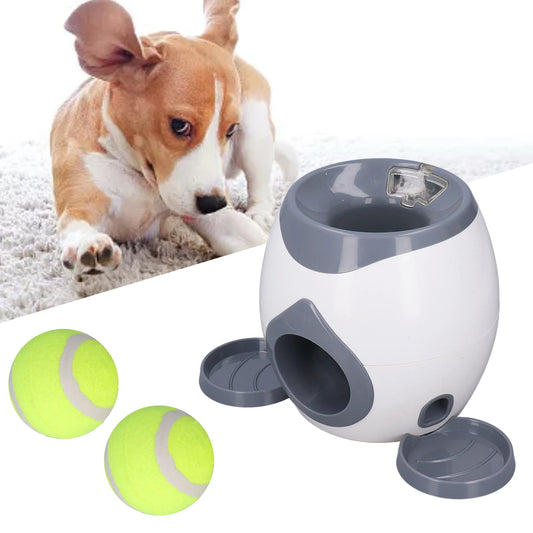 Dog Tennis Ball Feeding Toy For Training With Two Balls